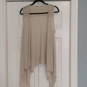 Lace accented vest